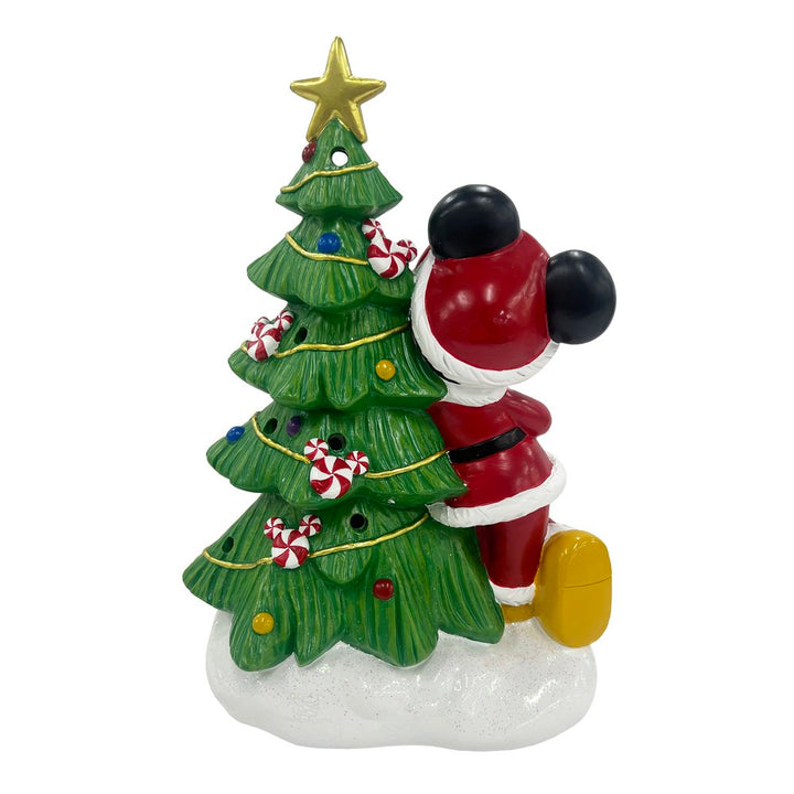 Mickey Holiday Statue with Light-Up Christmas Tree
