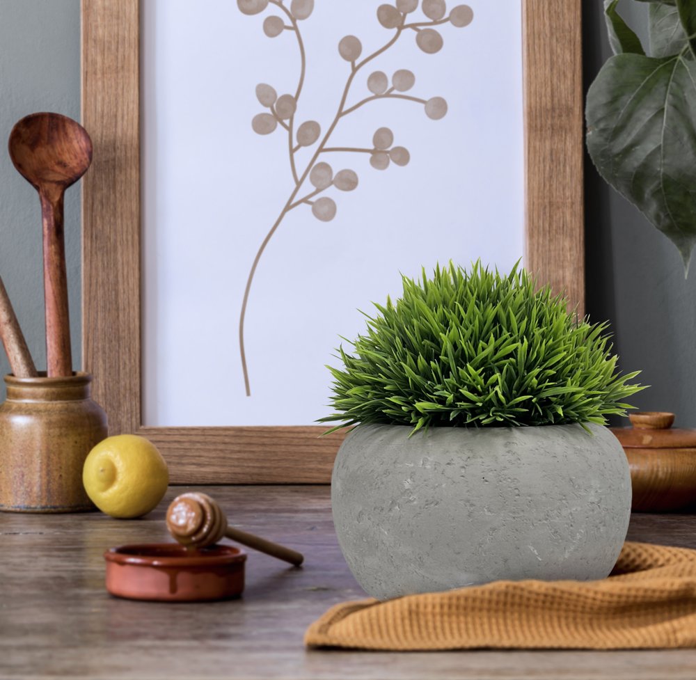 Stone Grass Pot