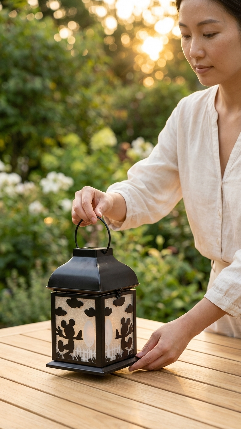 Disney Garden - Mickey Solar Metal Lantern