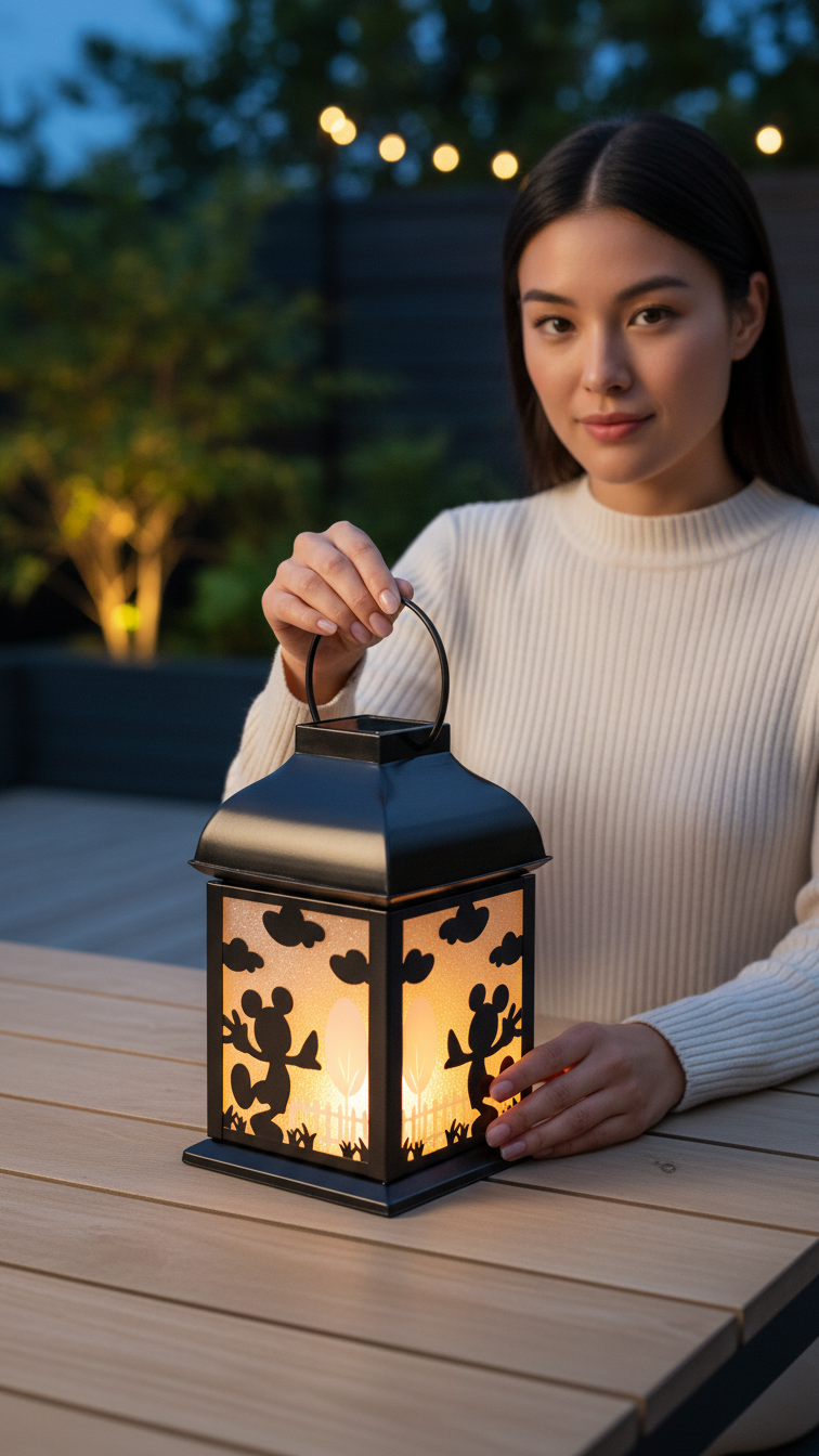 Disney Garden - Mickey Solar Metal Lantern