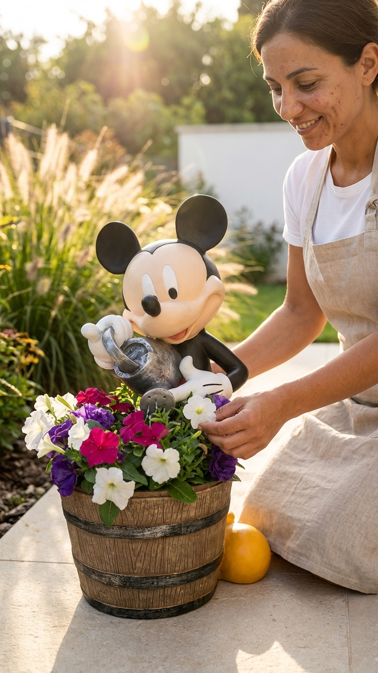 Mickey Mouse Garden Planter Fountain