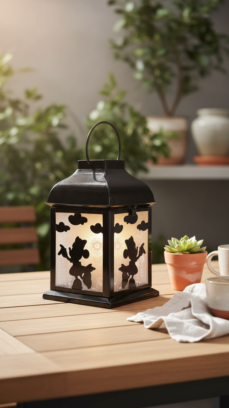 Disney Garden - Minnie Solar Metal Lantern
