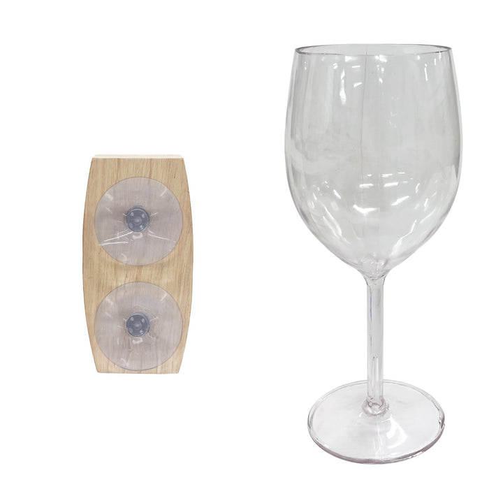 Bath Wine Holder & Wine Glass Set
