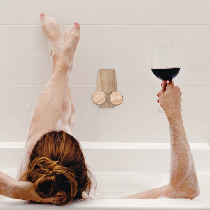 Bath Wine Holder & Wine Glass Set