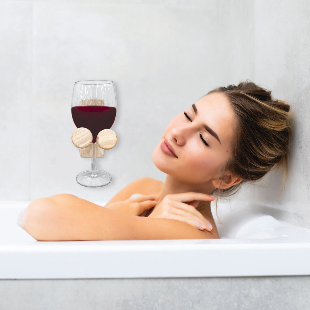 Bath Wine Holder & Wine Glass Set