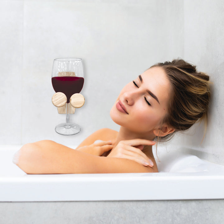 Bath Wine Holder & Wine Glass Set