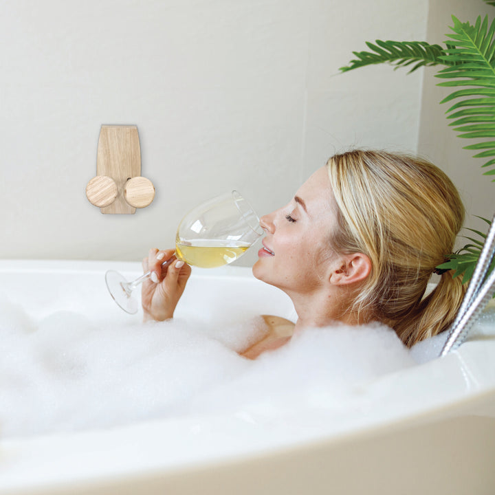 Bath Wine Holder & Wine Glass Set