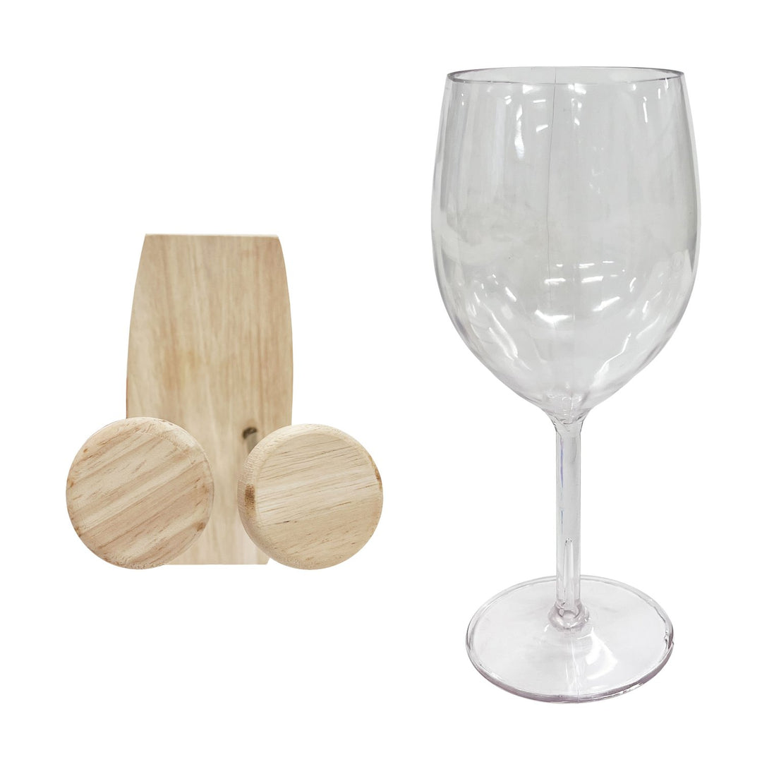 Bath Wine Holder & Wine Glass Set