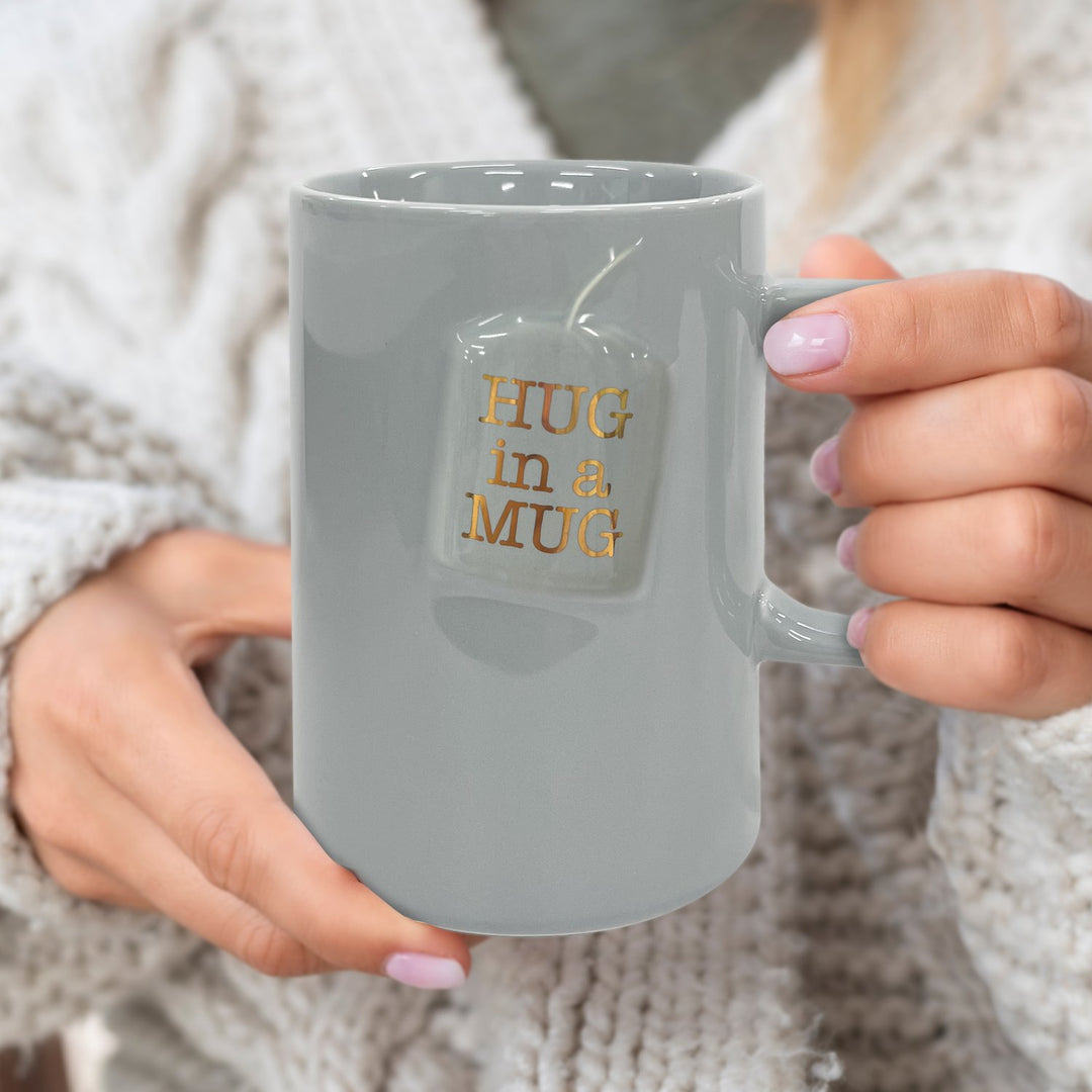'Hug in a Mug' Tea Infuser Ceramic Mug