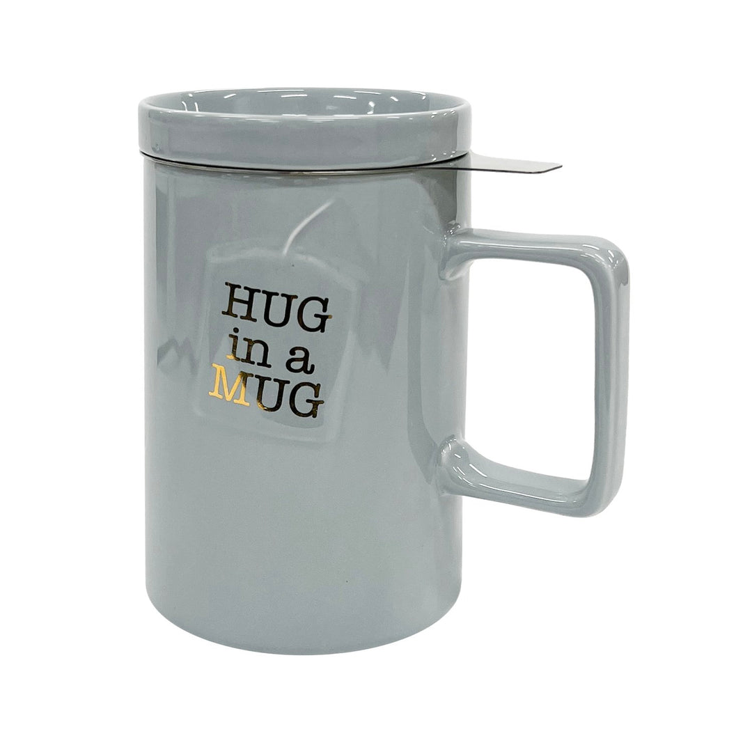 'Hug in a Mug' Tea Infuser Ceramic Mug