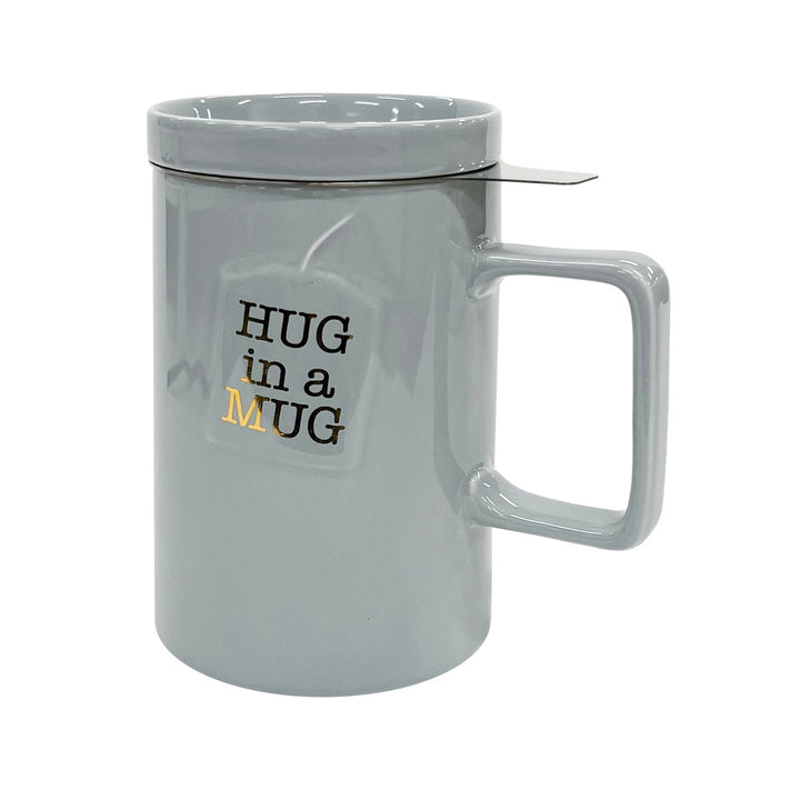 'Hug in a Mug' Tea Infuser Ceramic Mug