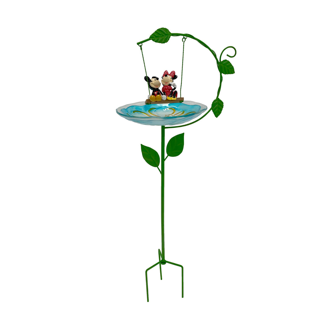 Mickey & Minnie Mouse Birdbath Stake