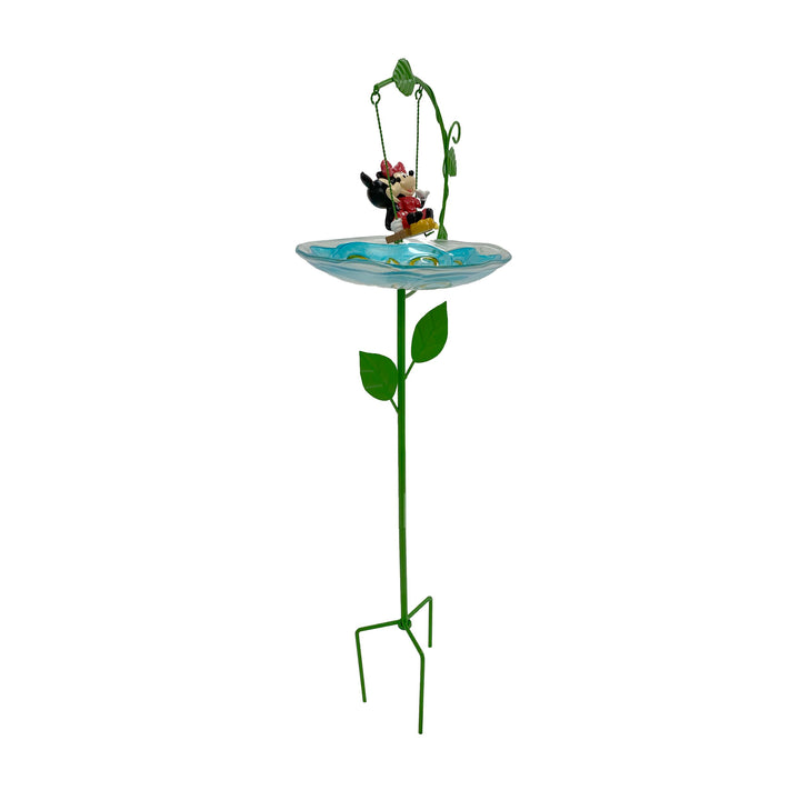 Mickey & Minnie Mouse Birdbath Stake