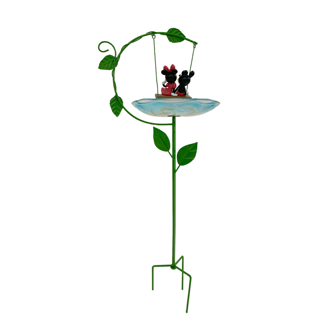 Mickey & Minnie Mouse Birdbath Stake