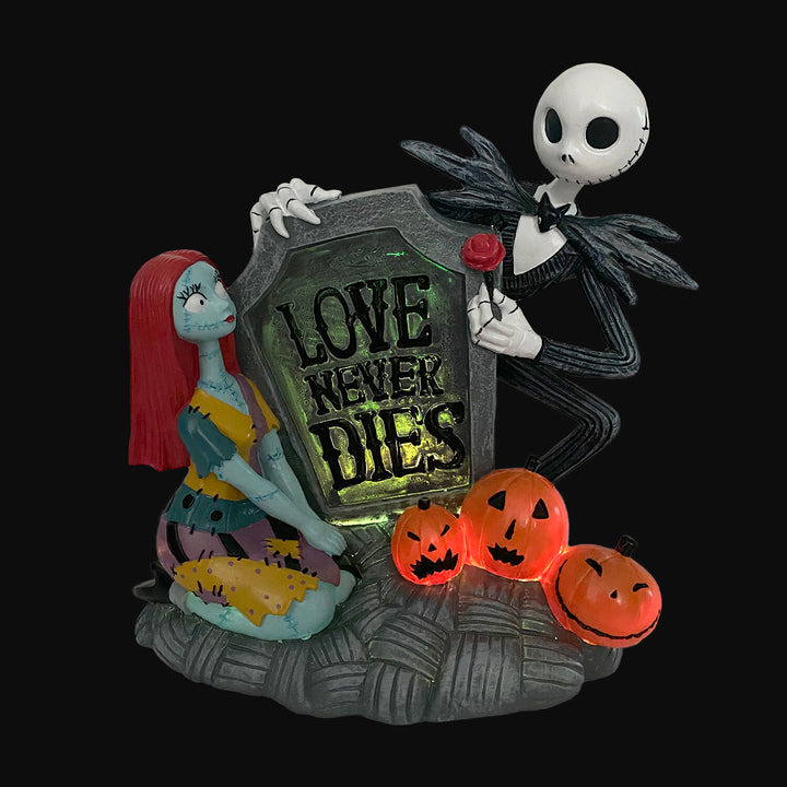 Jack & Sally "Love Never Dies" Light-Up Statue