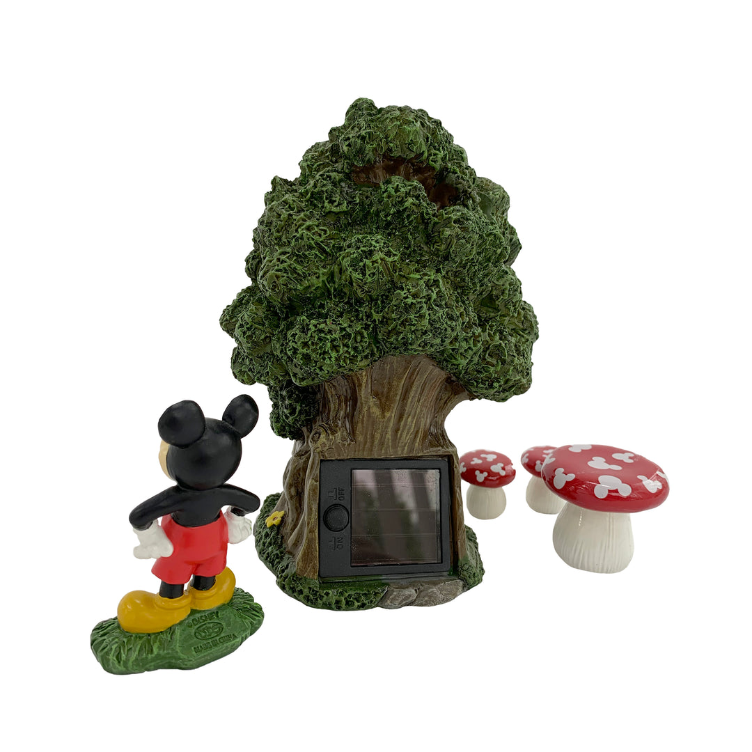 Mickey Mouse Miniature Garden Set with Solar Tree House