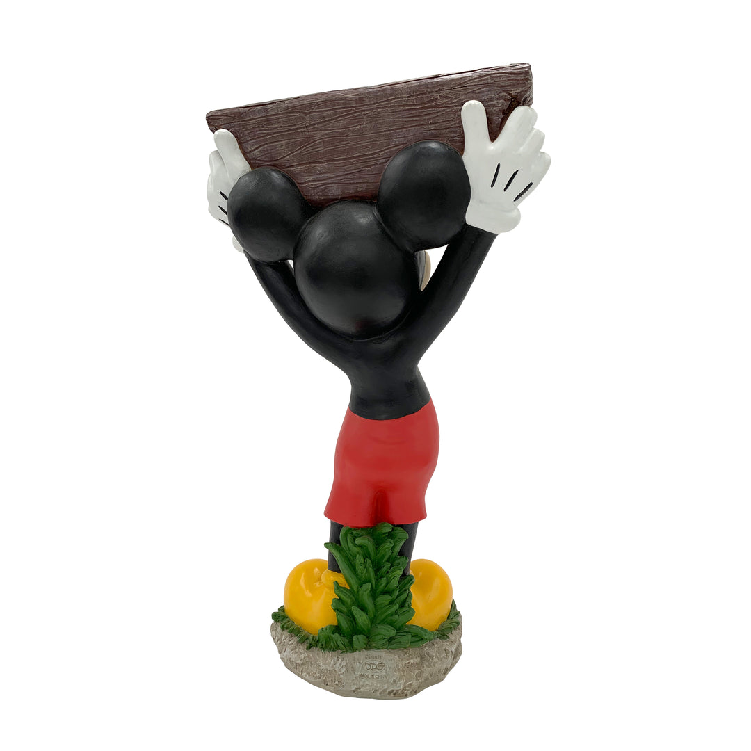 Mickey Mouse Solar Statue Holding Welcome Sign