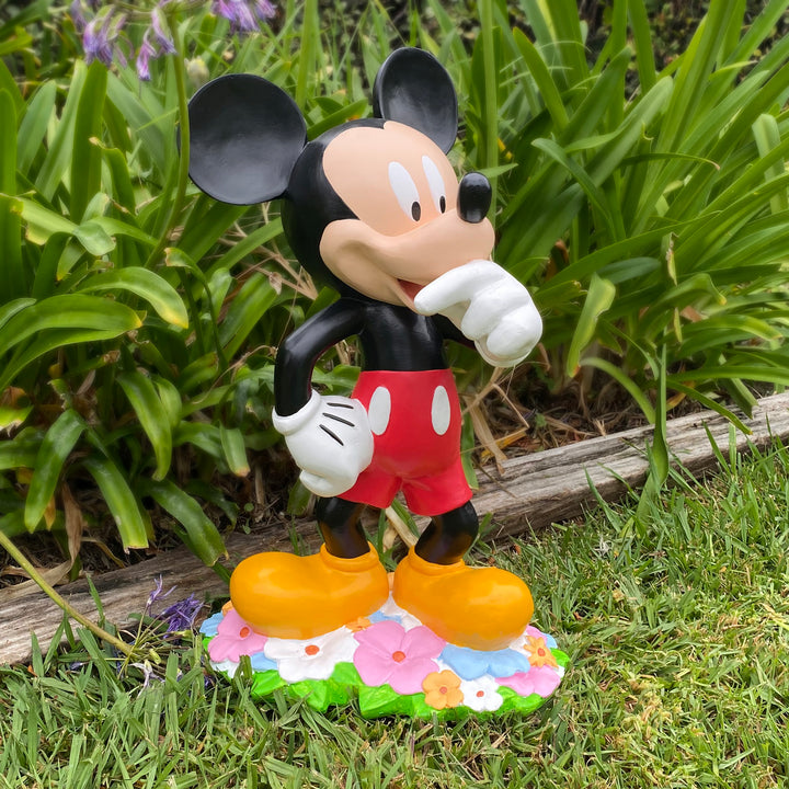 Mickey Mouse with Flowers Garden Statue