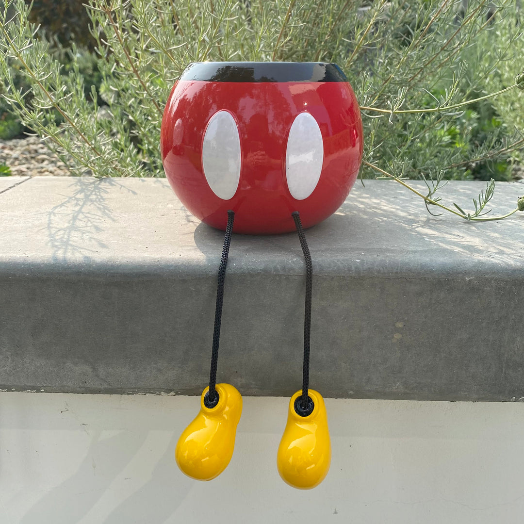 Mickey Planter Pot with Dangling Feet