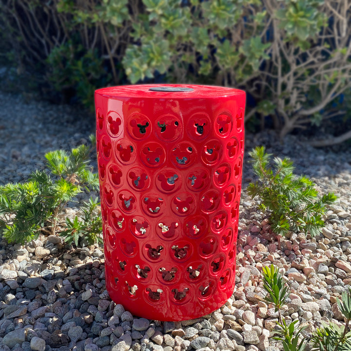 Mickey Mouse Red Solar Power Garden Stool