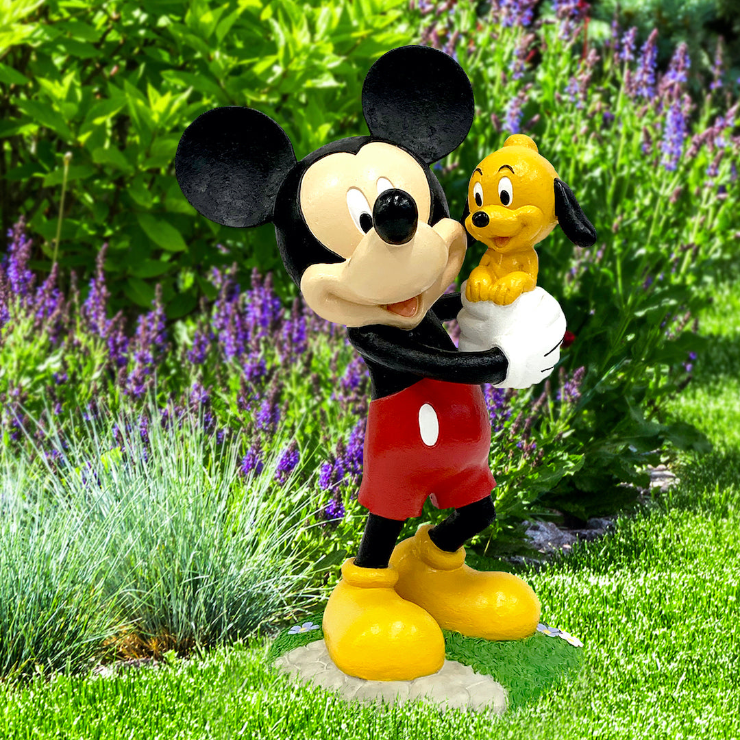 Mickey & Puppy Pluto Garden Statue