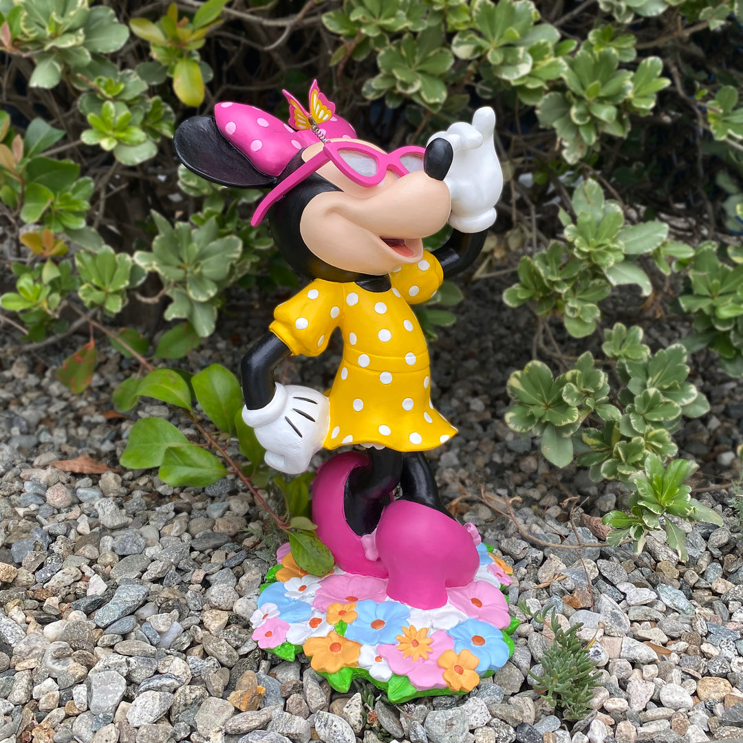Minnie Mouse with Flowers Garden Statue