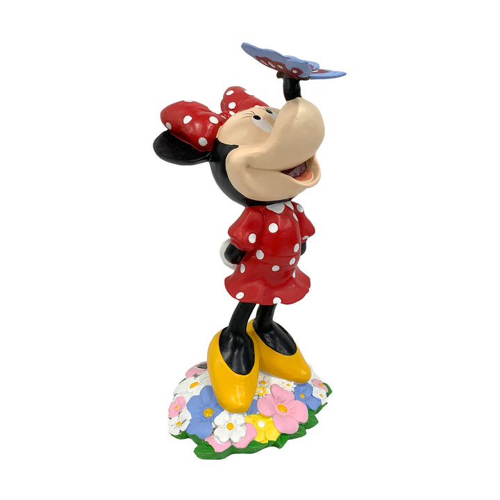 Minnie w/Butterfly Solar Garden Statue