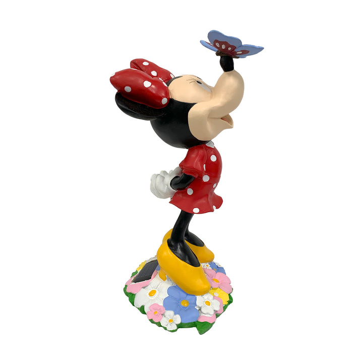 Minnie w/Butterfly Solar Garden Statue