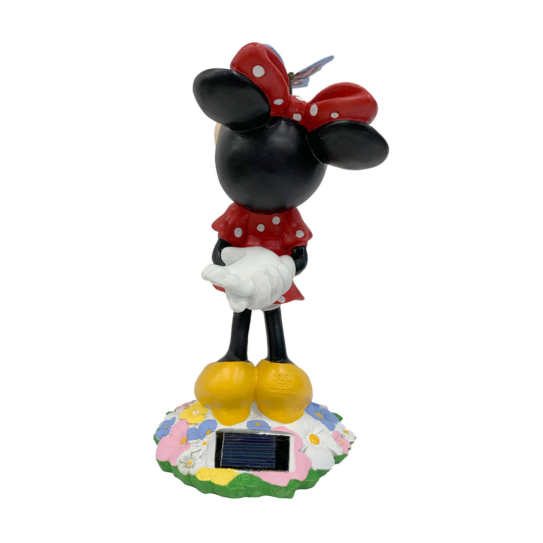 Minnie w/Butterfly Solar Garden Statue