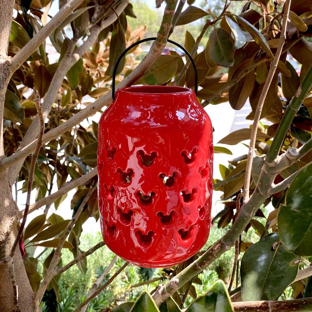 Mickey Ceramic Lantern - Red