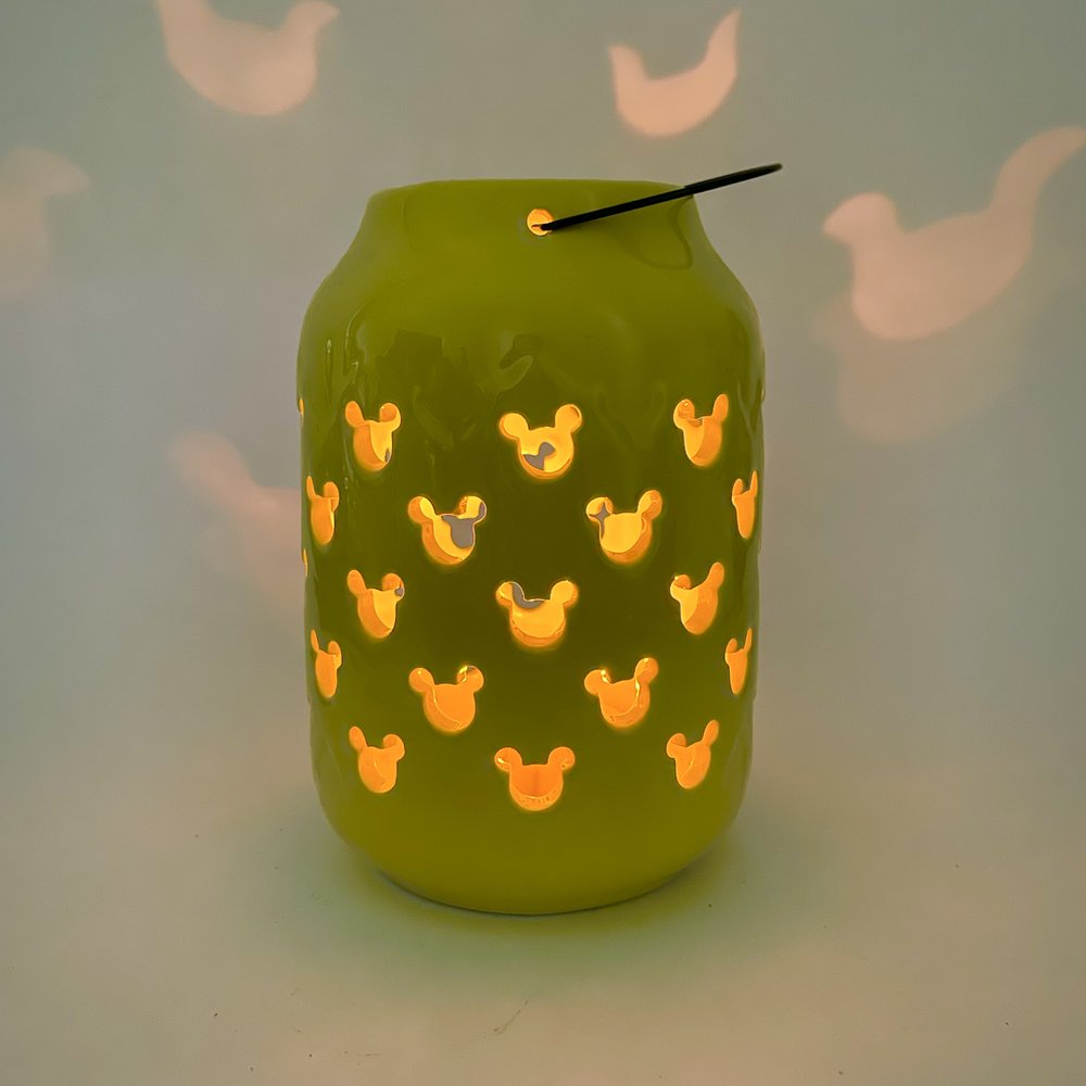 Mickey Ceramic Lantern - Yellow