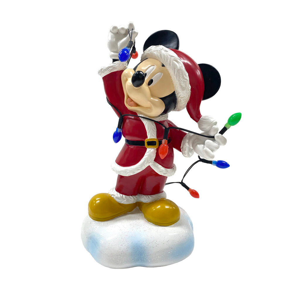 Mickey Holiday Statue with Light-Up Color String Lights