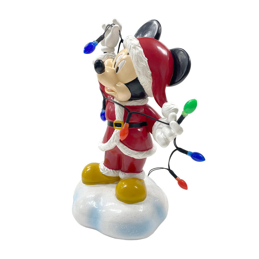 Mickey Holiday Statue with Light-Up Color String Lights