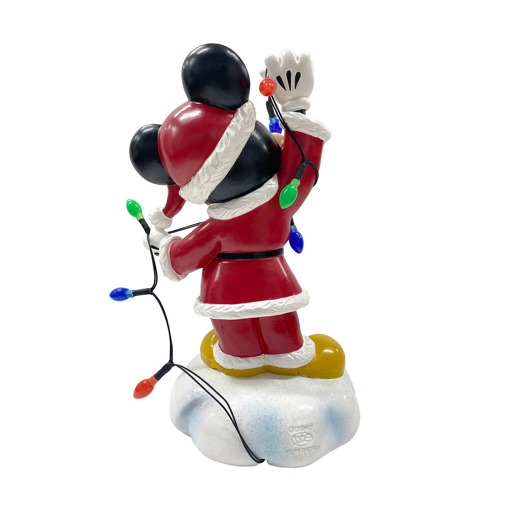 Mickey Holiday Statue with Light-Up Color String Lights