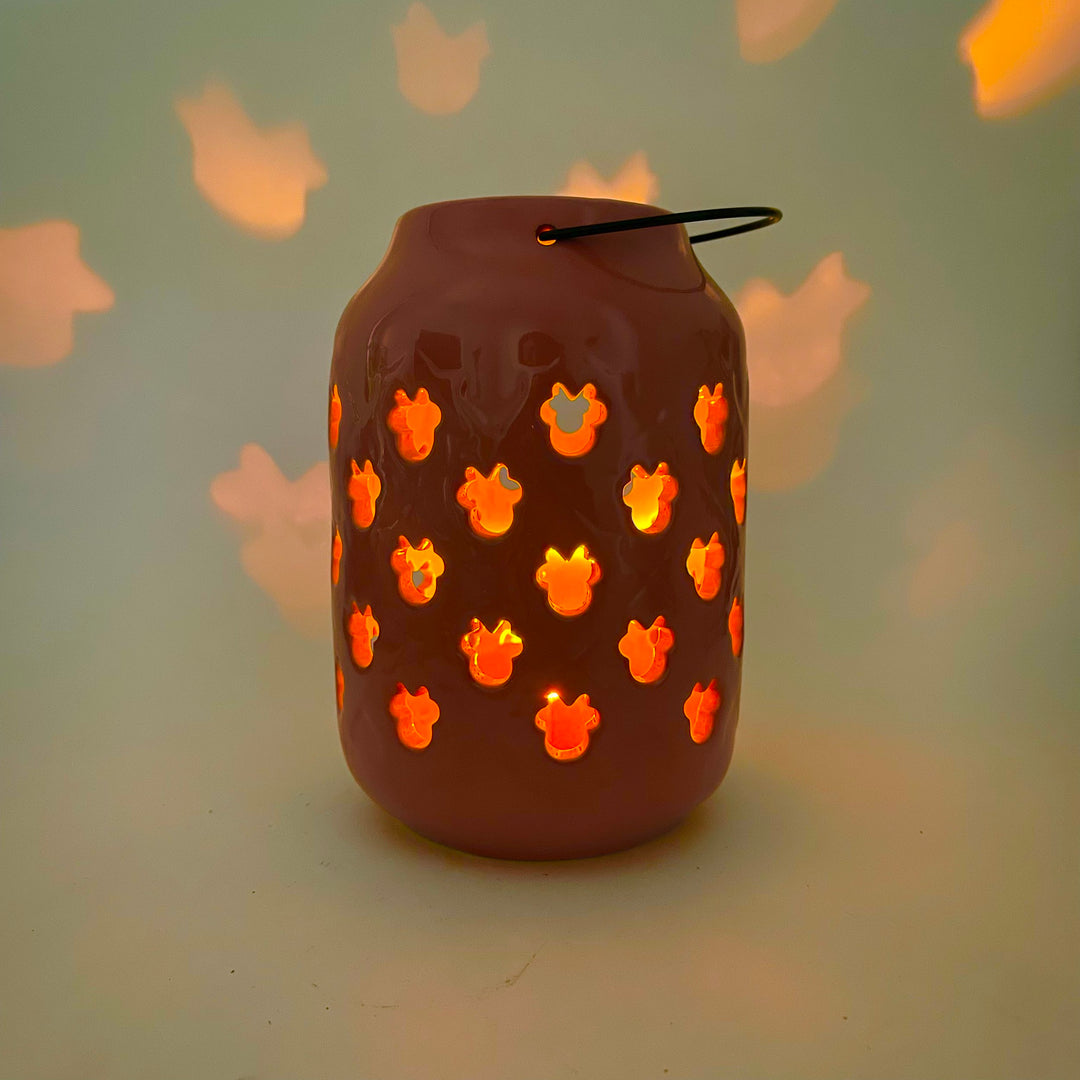 Minnie Ceramic Lantern - Rose Pink