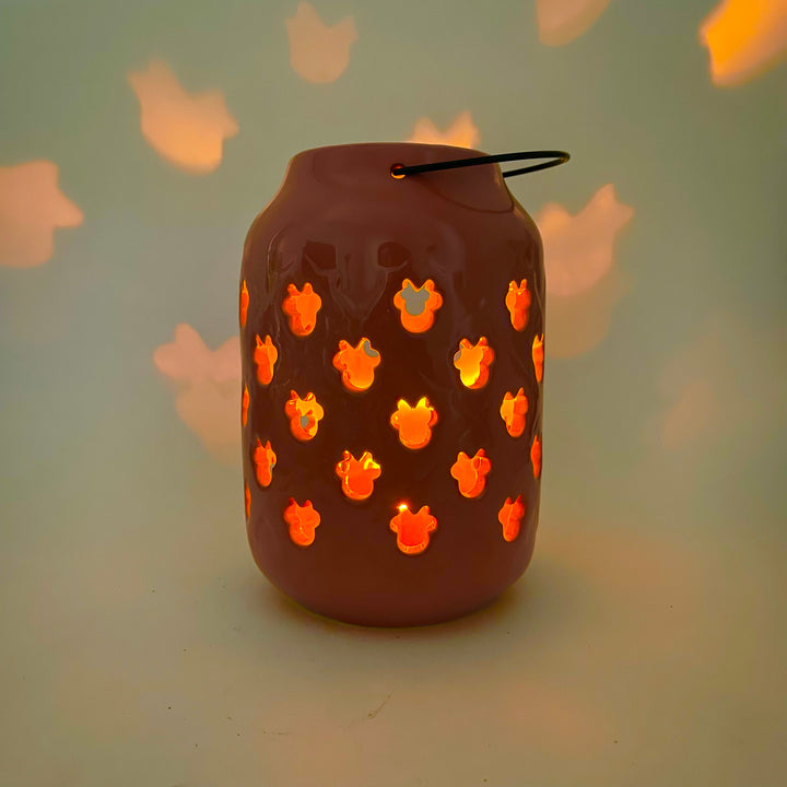 Minnie Ceramic Lantern - Rose Pink