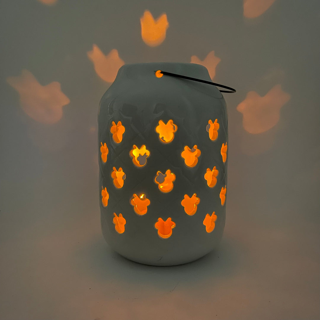 Minnie Ceramic Lantern - White