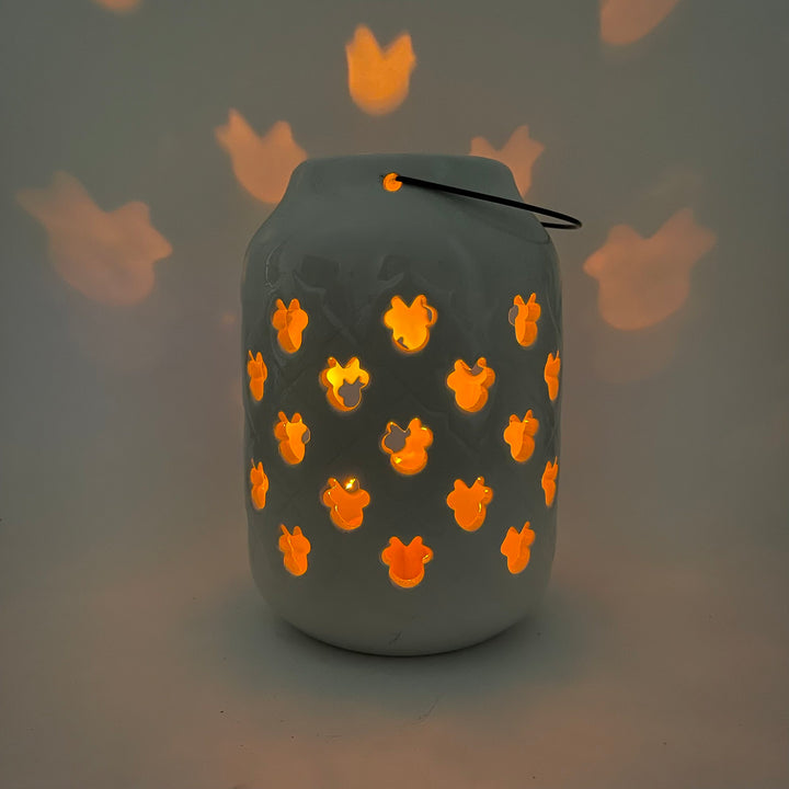 Minnie Ceramic Lantern - White