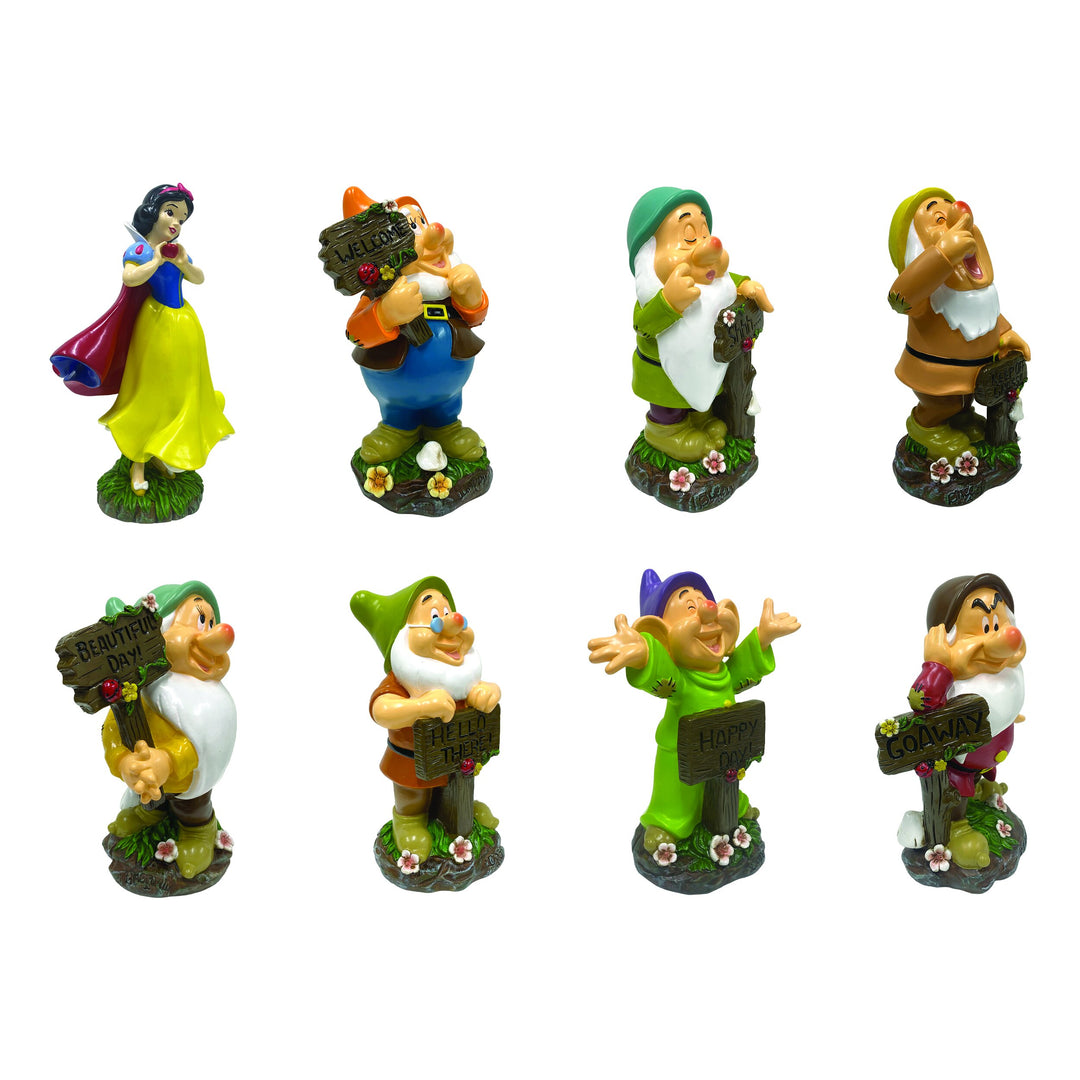 Snow White and Seven Dwarves Garden Statues Set (8 Pieces)
