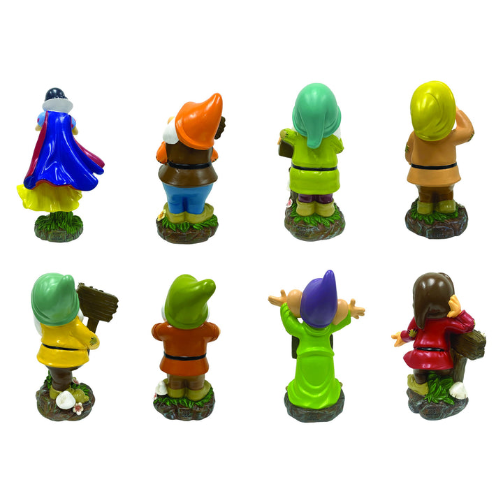 Snow White and Seven Dwarves Garden Statues Set (8 Pieces)