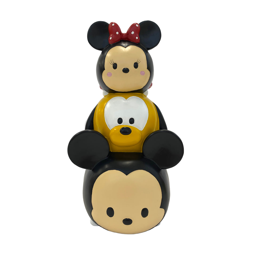 Tsum Tsum Garden Statue with Mickey Mouse, Minnie Mouse, and Pluto
