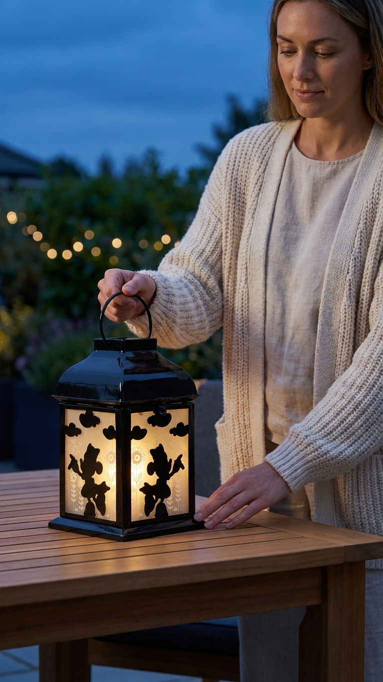 Disney Garden - Minnie Solar Metal Lantern